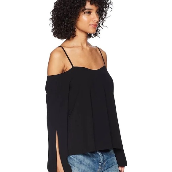 Bardot truffle sleeve black off the shoulder top - Picture 2 of 3